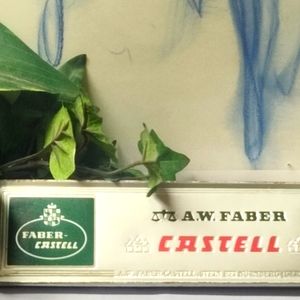 Vintage (1945) Tin Of (12) AW Fader Castell Pencils-H Lead For Architects & More